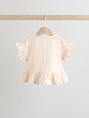 Beige Spot 100% Cotton Baby Shirt And Shorts Set (0mths-3yrs) - Image 5 of 12