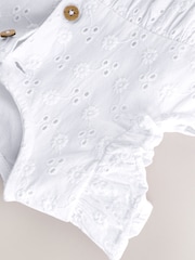 White Baby Broderie Woven Integral 100% Cotton Dress (0mths-2yrs) - Image 5 of 6