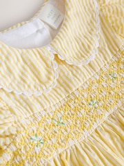 Yellow Baby 100% Cotton Embroidered Dress (0mths-2yrs) - Image 4 of 7