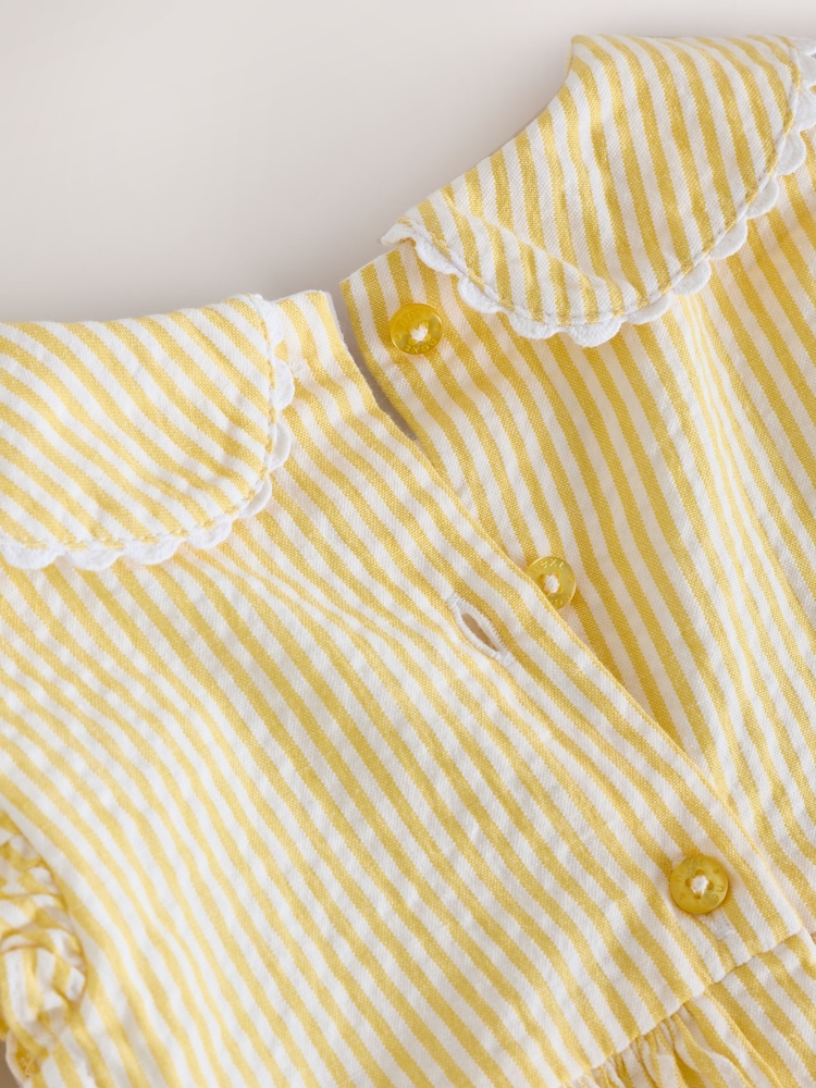 Yellow Baby 100% Cotton Embroidered Dress (0mths-2yrs) - Image 7 of 7