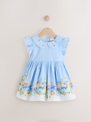 Blue and Yellow Scene Printed Baby Smock Dress (0mths-2yrs) - Image 1 of 6