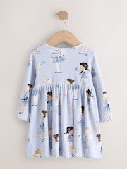 Blue Bunny Long Sleeve Ribbed Dress (3mths-7yrs) - Image 2 of 4