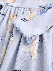Blue Bunny Long Sleeve Ribbed Dress (3mths-7yrs) - Image 3 of 4