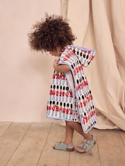 Red/Blue Cath Kidston 100% Cotton Towelling Poncho (9mths-6yrs) - Image 2 of 9
