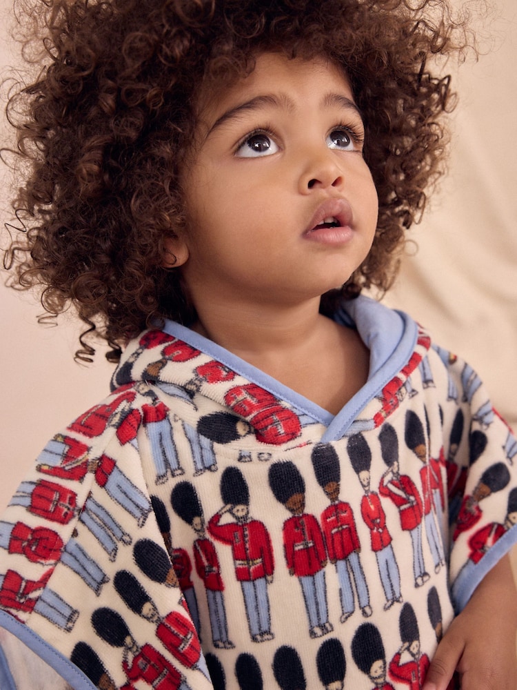 Rood/blauw - Cath Kidston 100% Cotton Towelling Poncho (9mths-6yrs) - Image 6 of 9