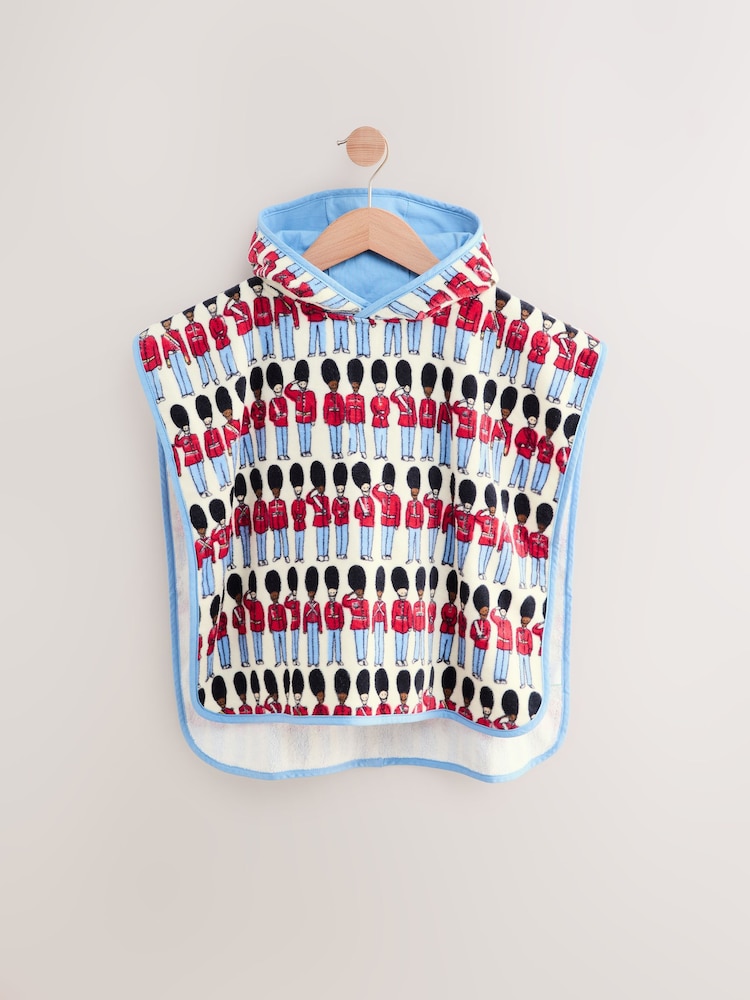 Rood/blauw - Cath Kidston 100% Cotton Towelling Poncho (9mths-6yrs) - Image 7 of 9