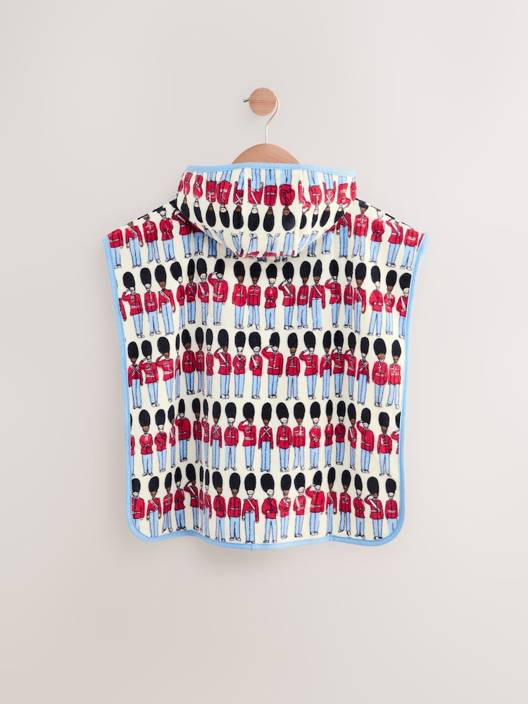 Rood/blauw - Cath Kidston 100% Cotton Towelling Poncho (9mths-6yrs) - Image 8 of 9