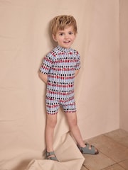 Red/Blue Cath Kidston Sunsafe All-In-One Swimsuit (3mths-7yrs) - Image 1 of 7