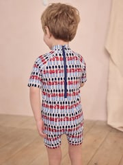 Red/Blue Cath Kidston Sunsafe All-In-One Swimsuit (3mths-7yrs) - Image 2 of 7