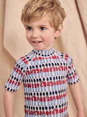 Red/Blue Cath Kidston Sunsafe All-In-One Swimsuit (3mths-7yrs) - Image 3 of 7