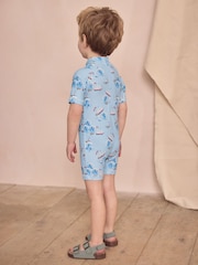 Blue Cath Kidston Sunsafe All-In-One Swimsuit (3mths-7yrs) - Image 2 of 8