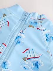 Blue Cath Kidston Sunsafe All-In-One Swimsuit (3mths-7yrs) - Image 7 of 8