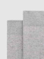 Marl gris - Chaussettes Reiss Felicia côtelées en coton mélangé - Image 3 de 3