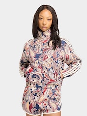 adidas Originals Purple Firebird Satin Liberty Print Track Top Jacket - Image 1 of 6