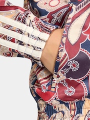 adidas Originals Purple Firebird Satin Liberty Print Track Top Jacket - Image 5 of 6