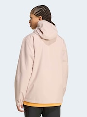 adidas Taupe Brown Multi 2-Layer Climaproof Rain Jacket - Image 2 of 7