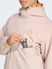 adidas Taupe Brown Multi 2-Layer Climaproof Rain Jacket - Image 5 of 7