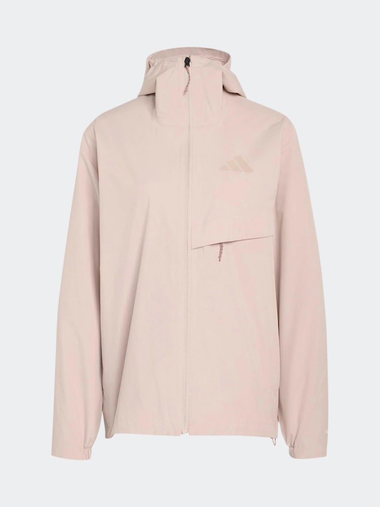 adidas Taupe Brown Multi 2-Layer Climaproof Rain Jacket - Image 7 of 7