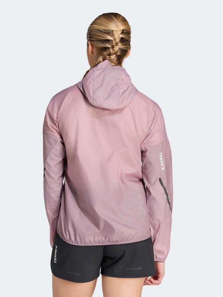adidas Terrex Mauve Purple Xperior CLIMA365 Light Windweave Jacket - Image 2 of 7 adidas Terrex Mauve Purple Xperior CLIMA365 Light Windweave Jacket - Image 2 of 7