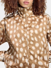 adidas Originals Light Brown Bambi All Over Print Satin Loose Firebird Track Top Jacket - Image 5 of 6