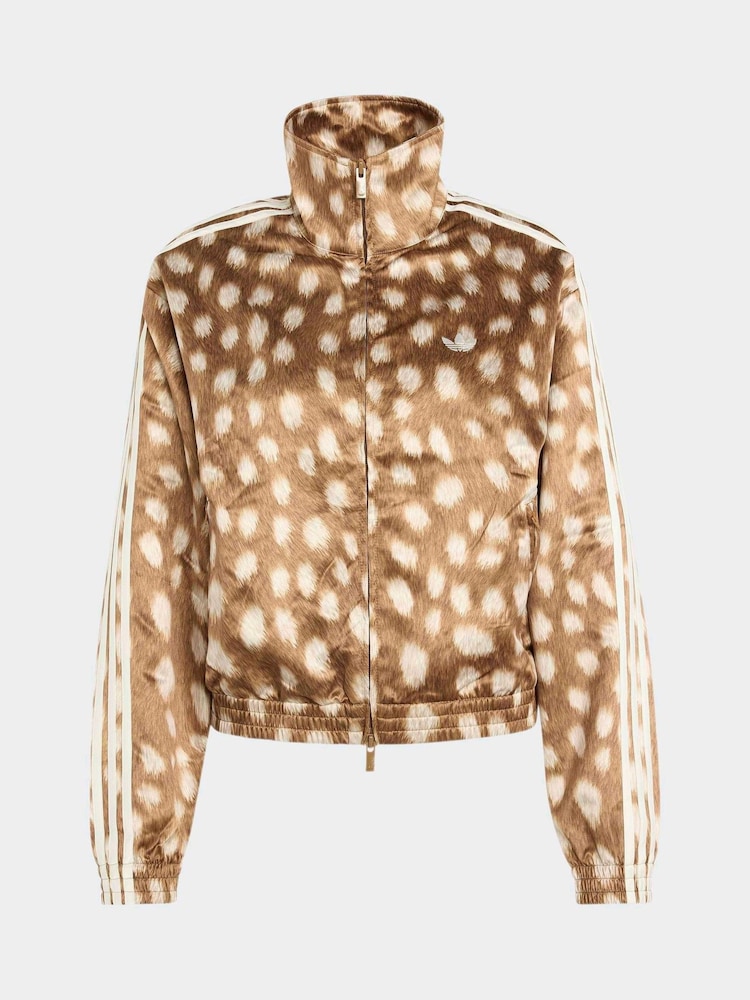adidas Originals Light Brown Bambi All Over Print Satin Loose Firebird Track Top Jacket - Image 6 of 6 adidas Originals Light Brown Bambi All Over Print Satin Loose Firebird Track Top Jacket - Image 6 of 6