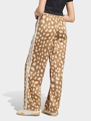 adidas Originals Light Brown Bambi Print Satin Loose Track Pant Trousers - Image 2 of 6