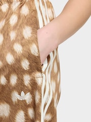 adidas Originals Light Brown Bambi Print Satin Loose Track Pant Trousers - Image 4 of 6