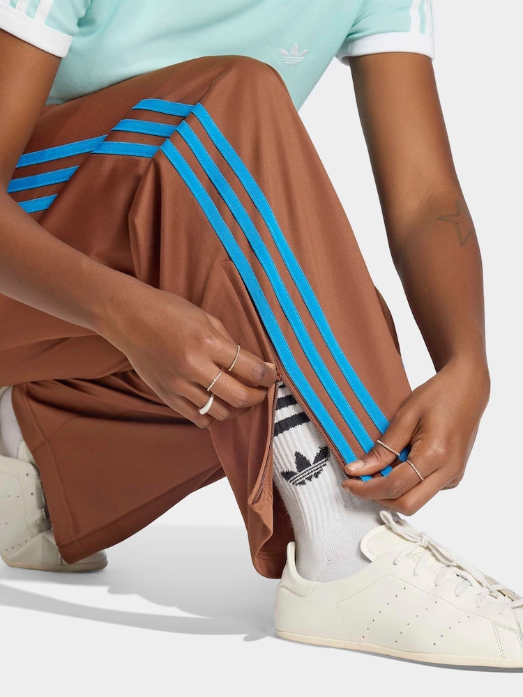 adidas Originals Brown/Blue Firebird Loose Trousers - Image 5 of 5