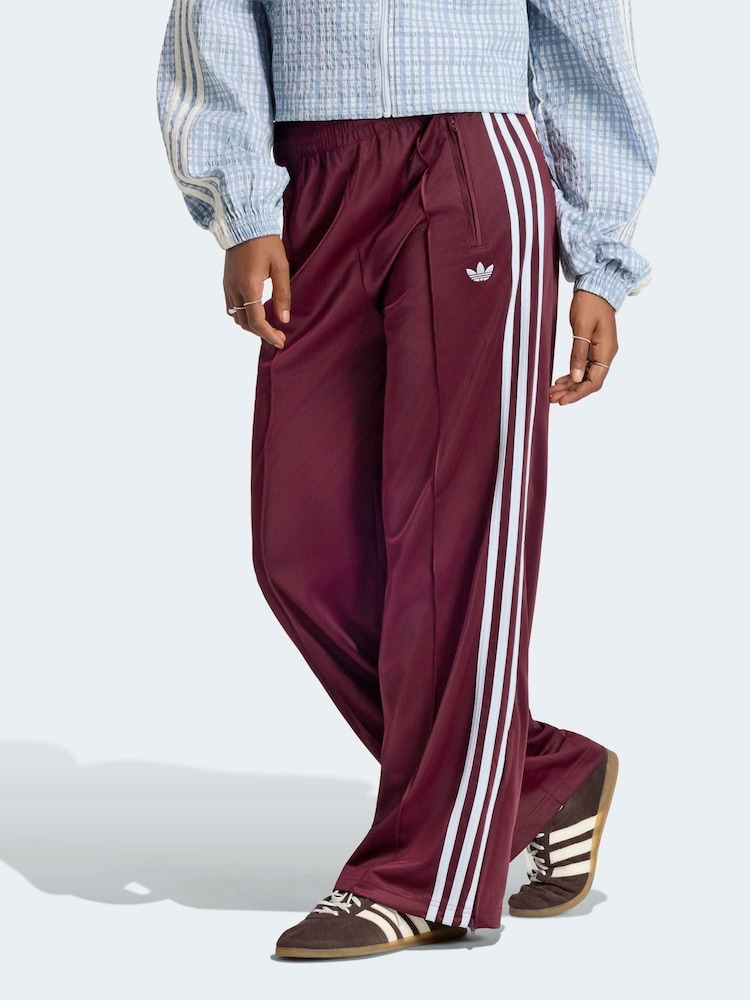 adidas Originals Maroon Red/White Firebird Loose Trousers - Image 1 of 5 adidas Originals Maroon Red/White Firebird Loose Trousers - Image 1 of 5