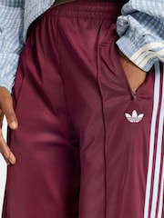 adidas Originals Maroon Red/White Firebird Loose Trousers - Image 4 of 5