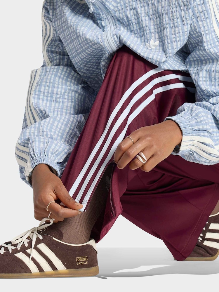 adidas Originals Maroon Red/White Firebird Loose Trousers - Image 5 of 5 adidas Originals Maroon Red/White Firebird Loose Trousers - Image 5 of 5