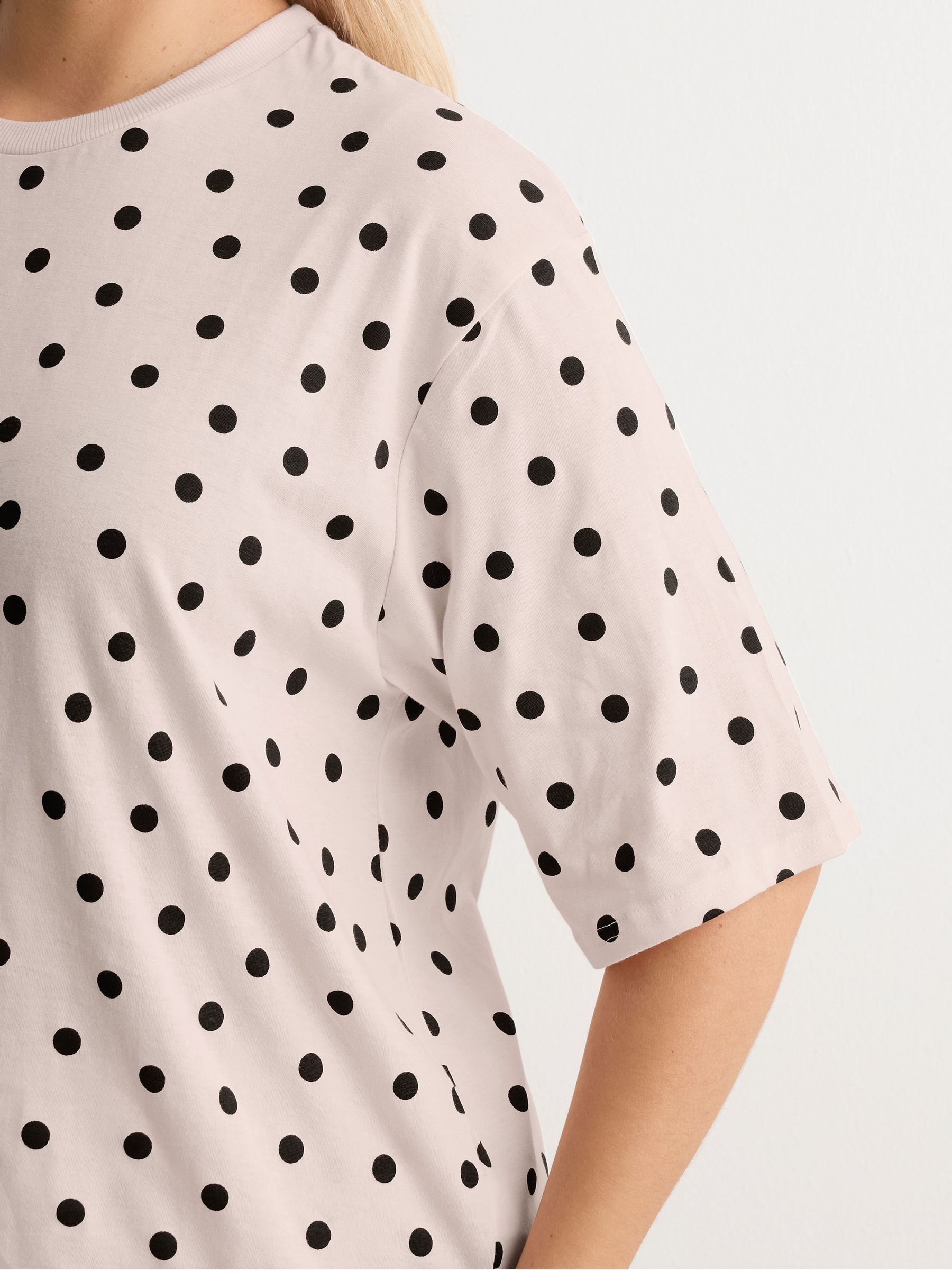 Buy Yours Curve Pink Polka Dot Sleep T-Shirt Top from Next USA