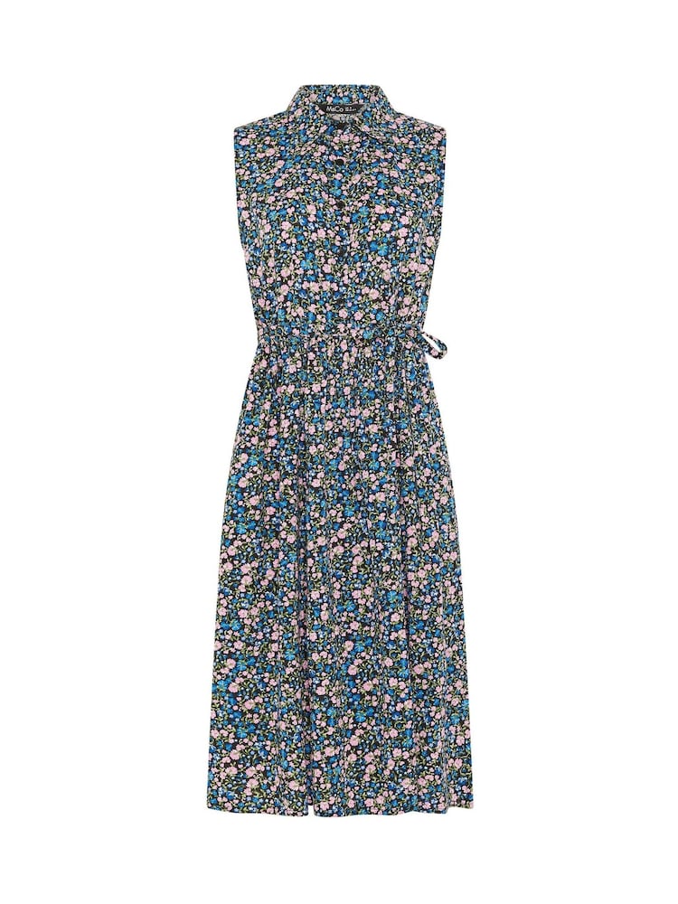 M&Co Pink Petite Ditsy Floral Print Shirt Dress - Image 5 of 5 M&Co Pink Petite Ditsy Floral Print Shirt Dress - Image 5 of 5
