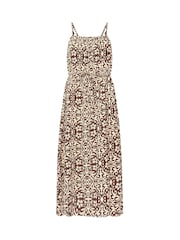 PixieGirl Petite Midi-kjole med Tile Tryk og Slips - Billede 3 af 4