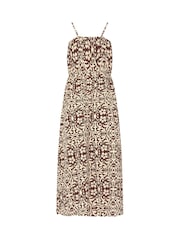 PixieGirl Petite Midi-kjole med Tile Tryk og Slips - Billede 4 af 4