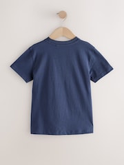 Blau/Rosa, Sommer-Prints - Kurzarm-T-Shirts mit Grafik in normaler Passform aus 100 % Baumwolle im 3er-Pack (3–16 Jahre) - Bild 3 von 8