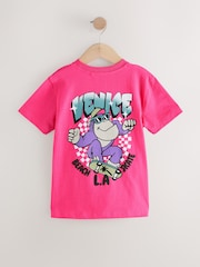 Blau/Rosa, Sommer-Prints - Kurzarm-T-Shirts mit Grafik in normaler Passform aus 100 % Baumwolle im 3er-Pack (3–16 Jahre) - Bild 5 von 8