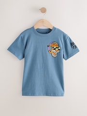 Blau/Rosa, Sommer-Prints - Kurzarm-T-Shirts mit Grafik in normaler Passform aus 100 % Baumwolle im 3er-Pack (3–16 Jahre) - Bild 6 von 8