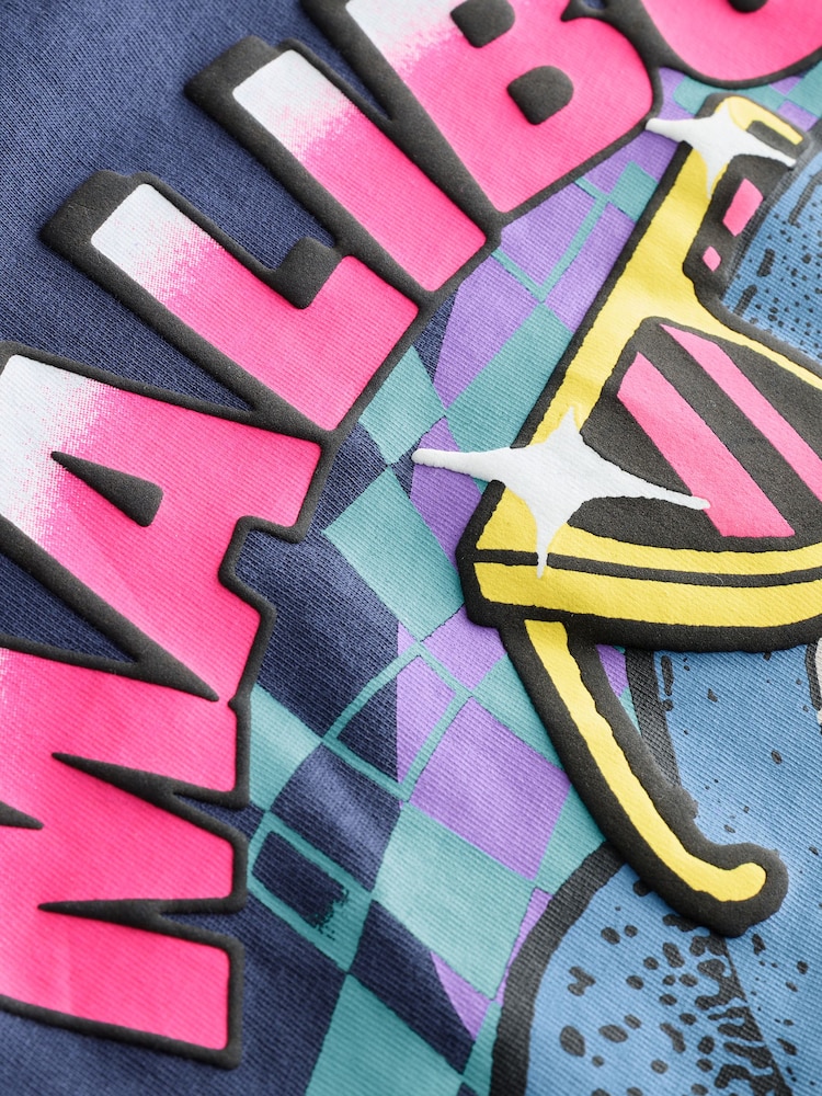 Blau/Rosa, Sommer-Prints - Kurzarm-T-Shirts mit Grafik in normaler Passform aus 100 % Baumwolle im 3er-Pack (3–16 Jahre) - Bild 8 von 8