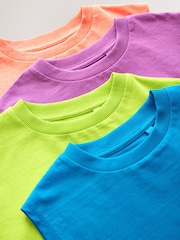 Blue/Green/Coral/Purple Fluro Tank Vest 4 Pack (3-16yrs) - Image 2 of 3