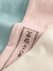 Sivo-modra japonka - Sproščeno prilegajoča se grafična majica s kratkimi rokavi 100% Bombažne majice 3 Pack (3-16yrs) - Slika 2 iz 3