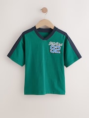 Blue/Green Embroidery Sports Relaxed Fit Graphic Print Short Sleeve 100% Cotton T-Shirts 3 Pack (3-16yrs) - Image 2 of 7