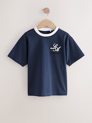 Blue/Green Embroidery Sports Relaxed Fit Graphic Print Short Sleeve 100% Cotton T-Shirts 3 Pack (3-16yrs) - Image 5 of 7