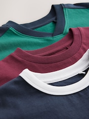 Blue/Green Embroidery Sports Relaxed Fit Graphic Print Short Sleeve 100% Cotton T-Shirts 3 Pack (3-16yrs) - Image 7 of 7