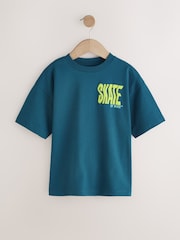 Fluro koralna/modra/zelena skate - Sproščeno prilegajoča se grafična majica s kratkimi rokavi 100% Bombažne majice 3 Pack (3-16yrs) - Slika 6 iz 8