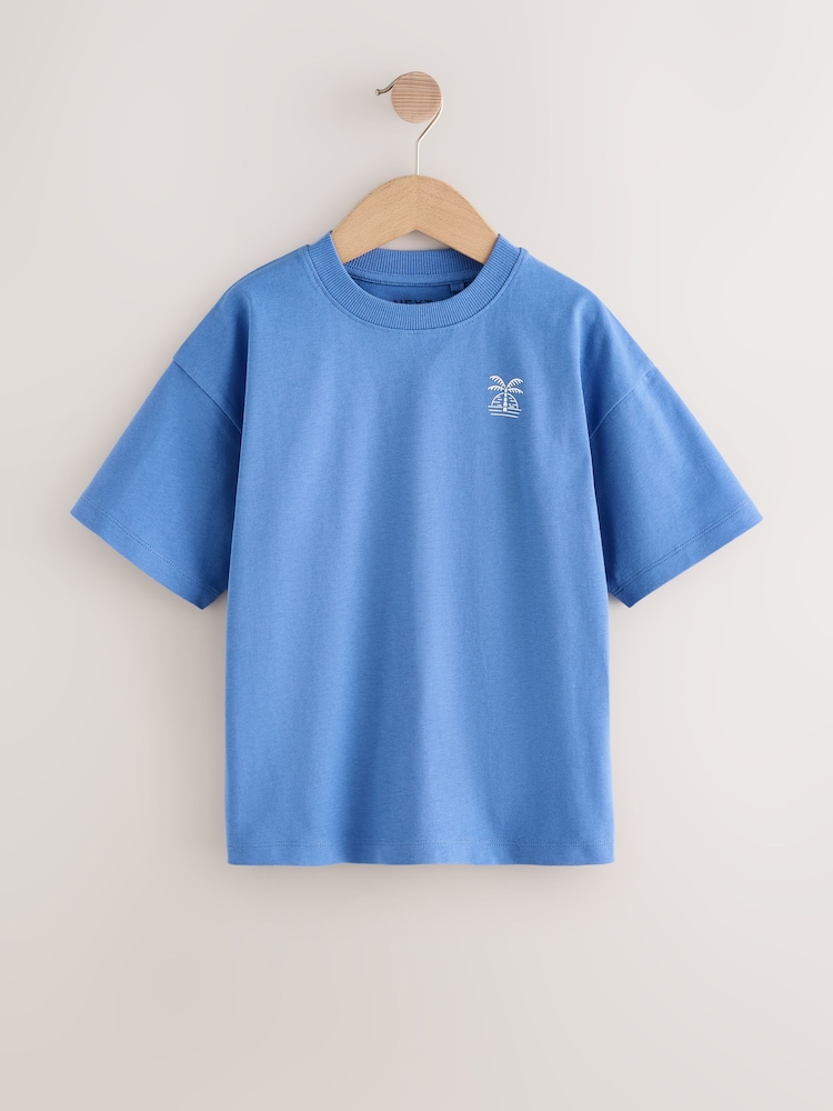 Tiburón azul/blanco - Pack de 3 camisetas de manga corta de ajuste holgado con estampado gráfico (3-16 años) - Imagen 2 de 7 Tiburón azul/blanco - Pack de 3 camisetas de manga corta de ajuste holgado con estampado gráfico (3-16 años) - Imagen 2 de 7