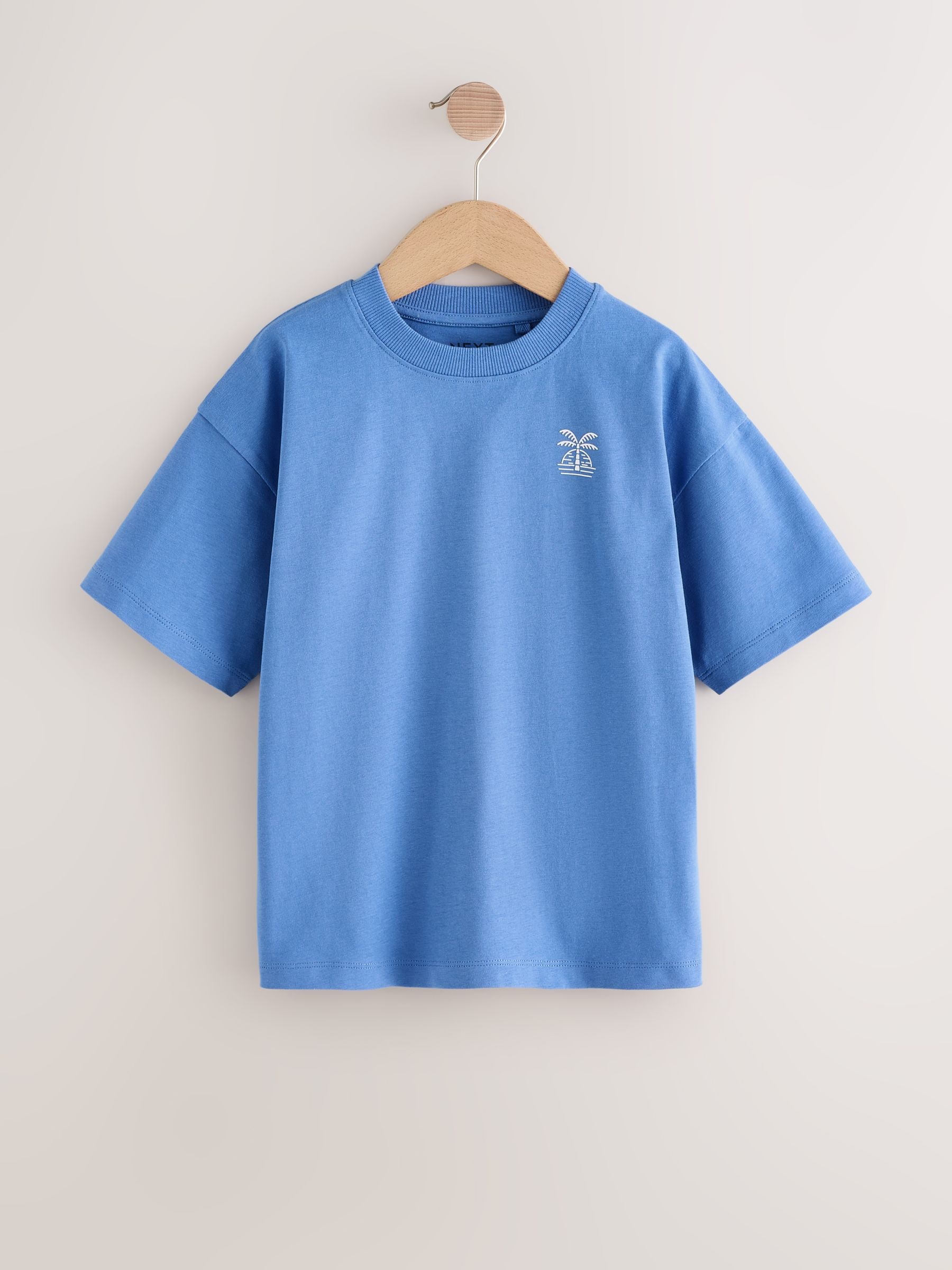 Next：日本 ブルー/ホワイト サメ - リラックスフィットグラフィック