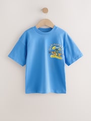 Blue/White/Green Dino Relaxed Fit Graphic Print Short Sleeve 100% Cotton T-Shirts 3 Pack (3-16yrs) - Image 2 of 7