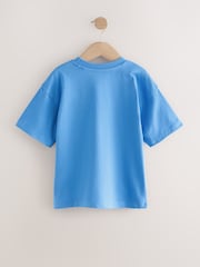 Blue/White/Green Dino Relaxed Fit Graphic Print Short Sleeve 100% Cotton T-Shirts 3 Pack (3-16yrs) - Image 3 of 7
