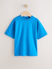 Bleu/vert/corail/violet - Fluro Relaxed Fit Short Sleeve T-Shirts 4 Pack (3-16yrs) - Image 4 of 8